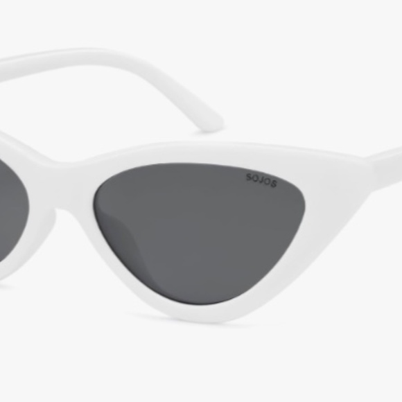 Barbiecore Narrow Cat Eye Sunglasses for Women Plastic Frame - Picture 2 of 3